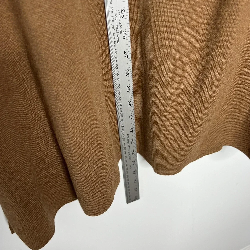 J.Crew Sweater Womens 2X Brown Open Front Cardigan Shawl Collar Pockets Cotton - Picture 8 of 9